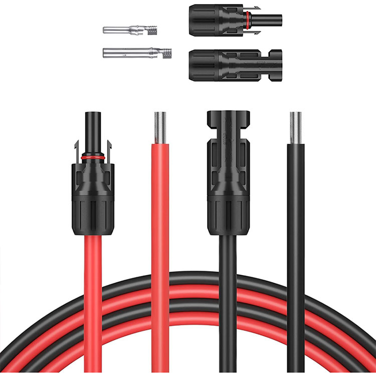 5 फूट 10AWG सोलर वायर वन एंड बेअर वन एंड कनेक्टर