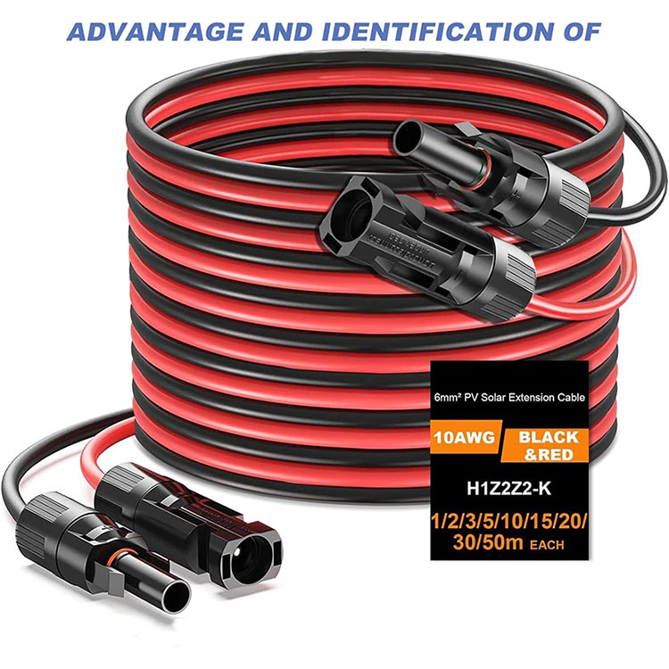 थेट दफन 10AWG सोलर एक्स्टेंशन केबल 50Ft