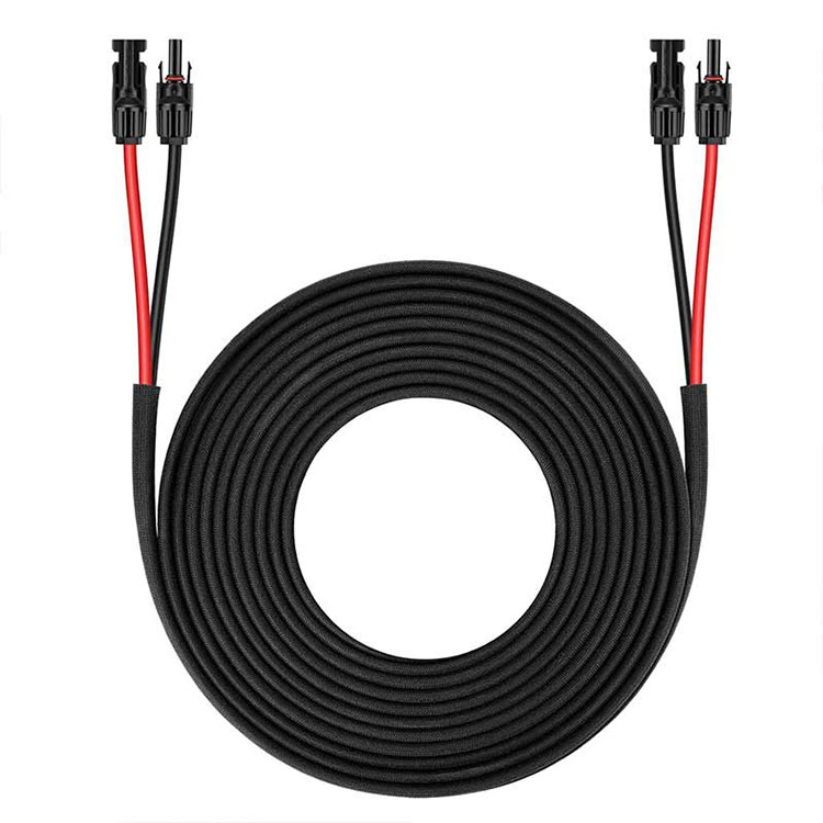 सोलर पॅनल एक्स्टेंशन केबल-25FT 10AWG(6mm2) सोलर पॅनेल वायर ट्विन