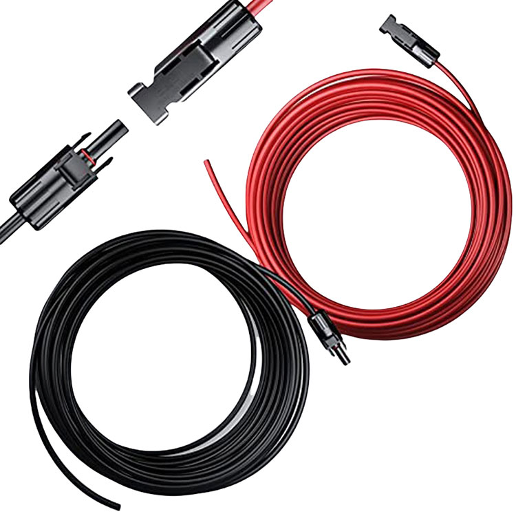 टिन केलेला ऑक्सिजन-मुक्त कॉपर 12AWG सोलर एक्स्टेंशन केबल